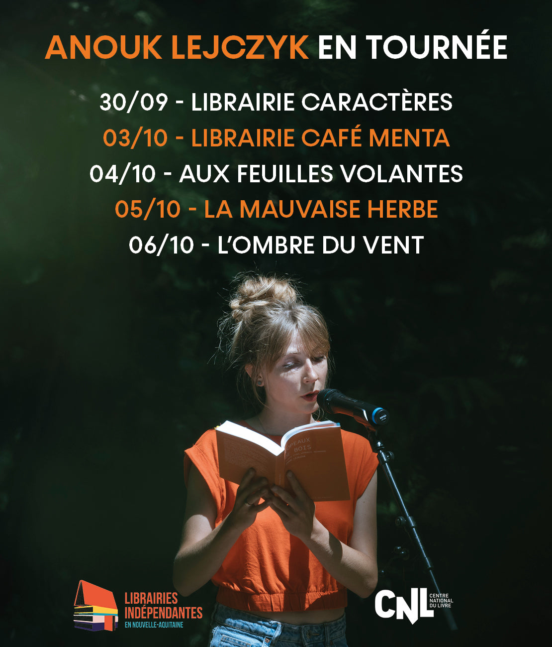 Anouk Lejczyk en tournée - Librairies Nouvelle Aquitaine - Copeaux de bois