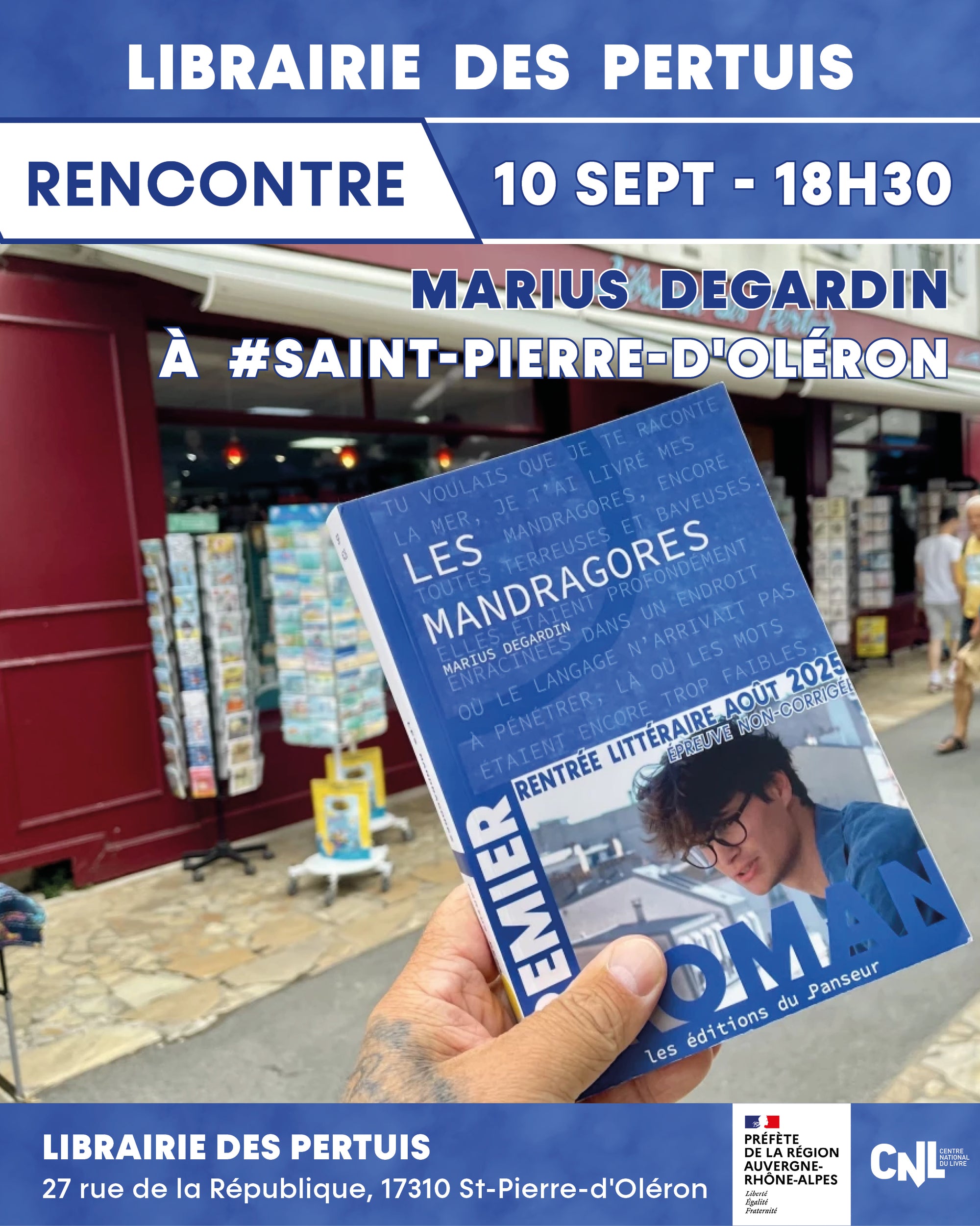 Rencontre Marius Degardin Les Mandragores librairie Pertuis Oléron