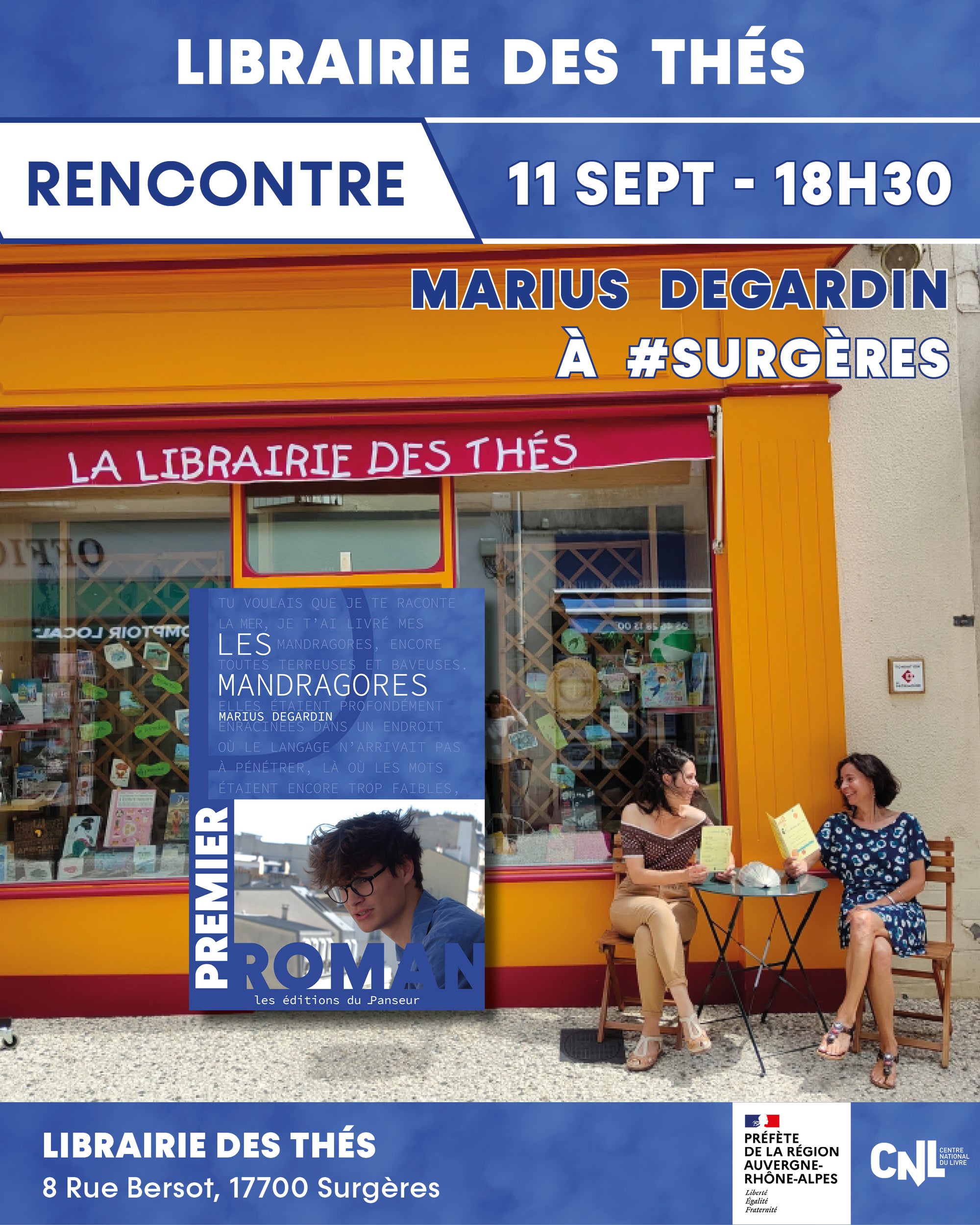 Rencontre Marius Degardin Les Mandragores librairie des thés Surgères